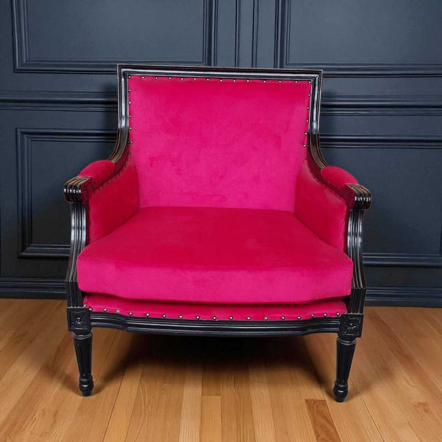 Albert French Armchair ☆ Black & Pink