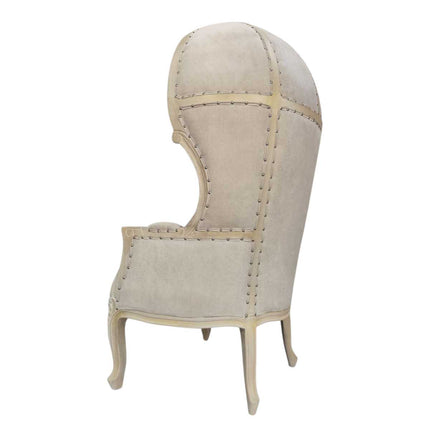 Edmund Porter Chair ☆Rustic white & Linen