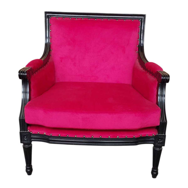 Albert French Armchair ☆ Black & Pink