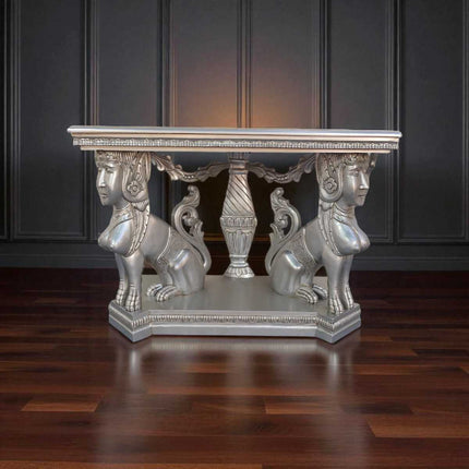 Adeline Lady Dog French console Table ☆ Silver