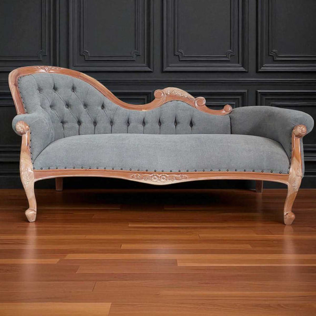 Estelle French Chaise ☆ Natural & Grey