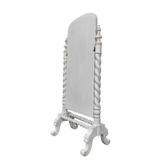 Valentina French Cheval Mirror ☆ White Antique