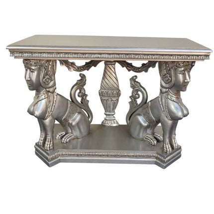 Adeline Lady Dog French console Table ☆ Silver