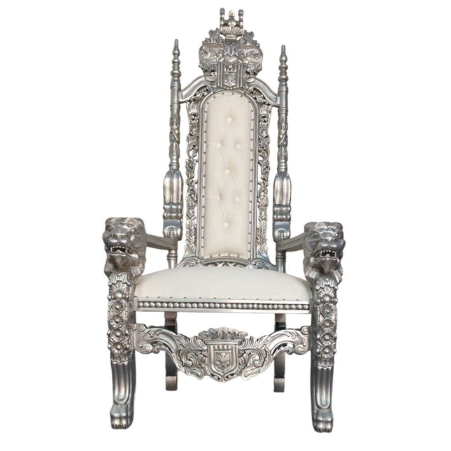 Majesty Throne Chair ☆ Silver & White