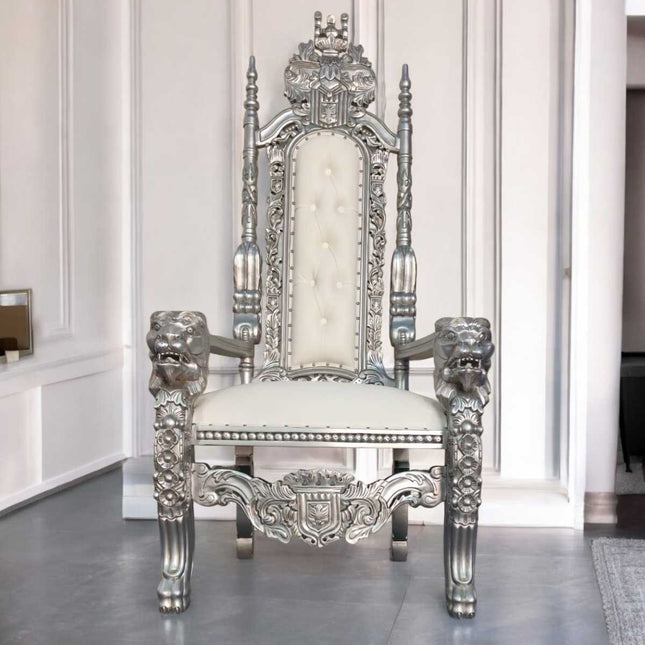 Majesty Throne Chair ☆ Silver & White