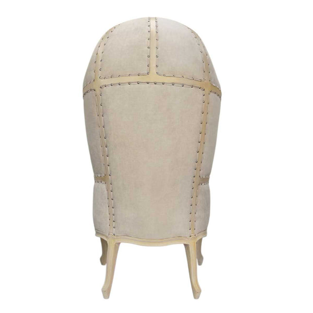 Edmund Porter Chair ☆Rustic white & Linen