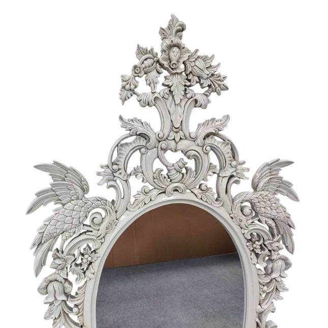 Hewling French Rococo Mirror ☆ White Antique