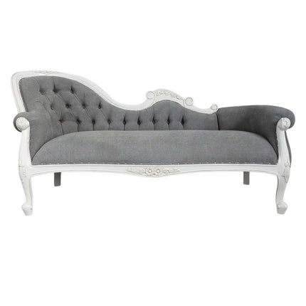 Estelle French Chaise ☆White & Grey