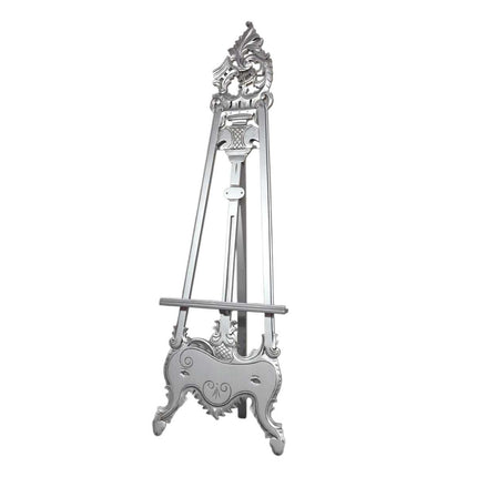 Larsa Wood Carved French Easel ☆ Silver