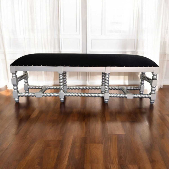 Hazelhurst Bedend seat ☆ Silver & Black