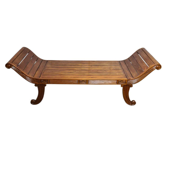 Munich Mahogany Sleigh Bench Seat