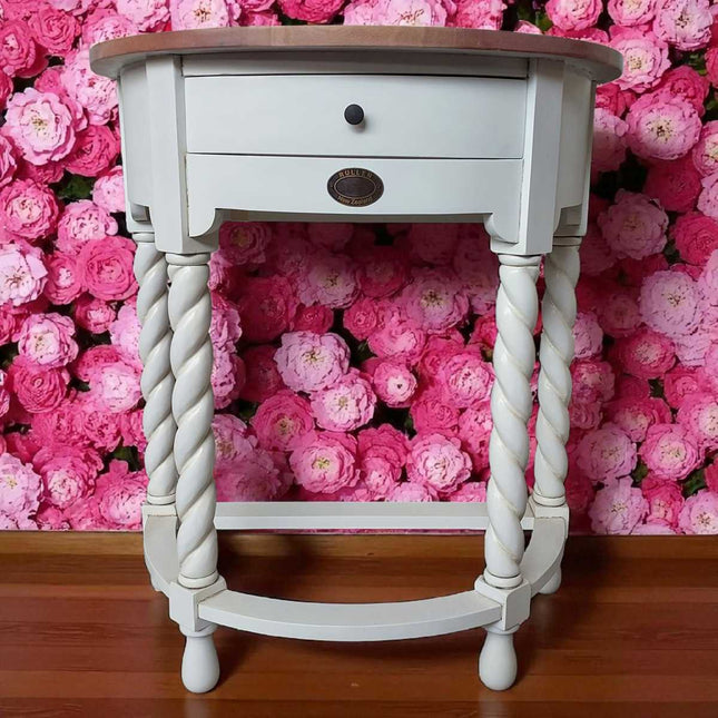 Sunar French Hall Table ☆ White & Natural