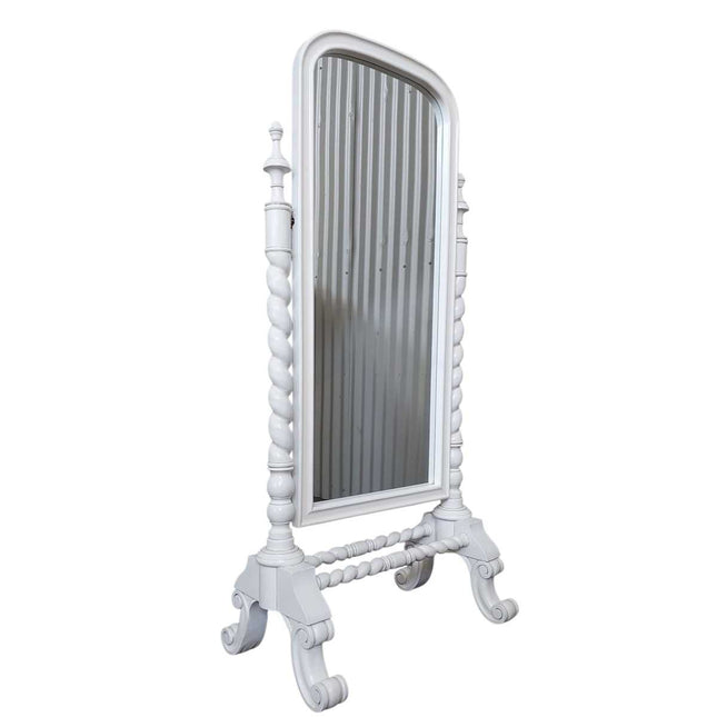 Valentina French Cheval Mirror ☆ White Antique