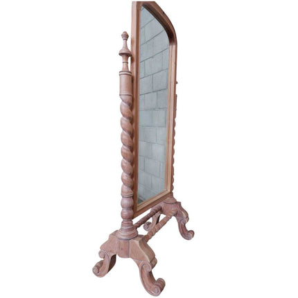 VALENTINA MAHOGANY WOOD CHEVAL MIRROR ☆ NATURAL WASH