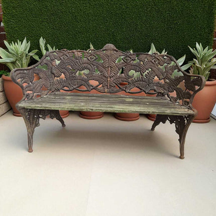 FERN CAST IRON GARDEN BENCH SEAT