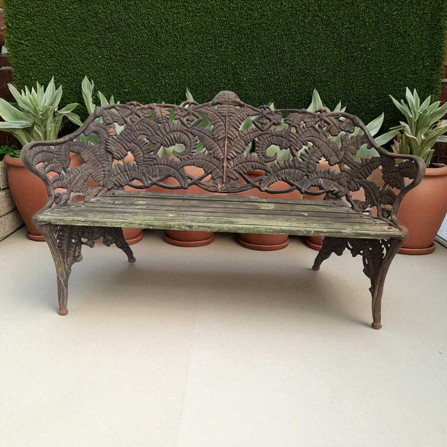 FERN CAST IRON GARDEN BENCH SEAT