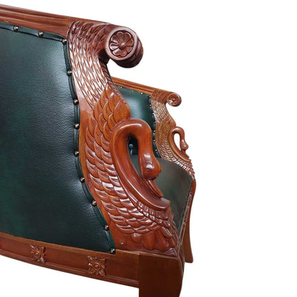 Empire Revival Tub Chair ☆ Walnut & Green
