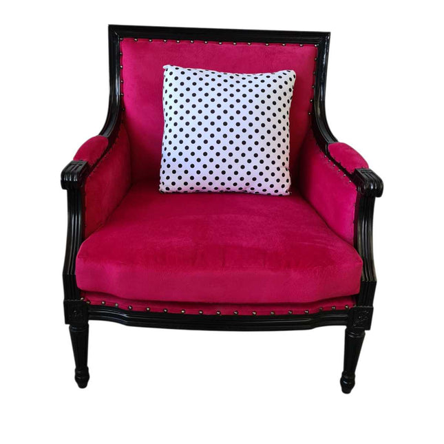 Albert French Armchair ☆ Black & Pink