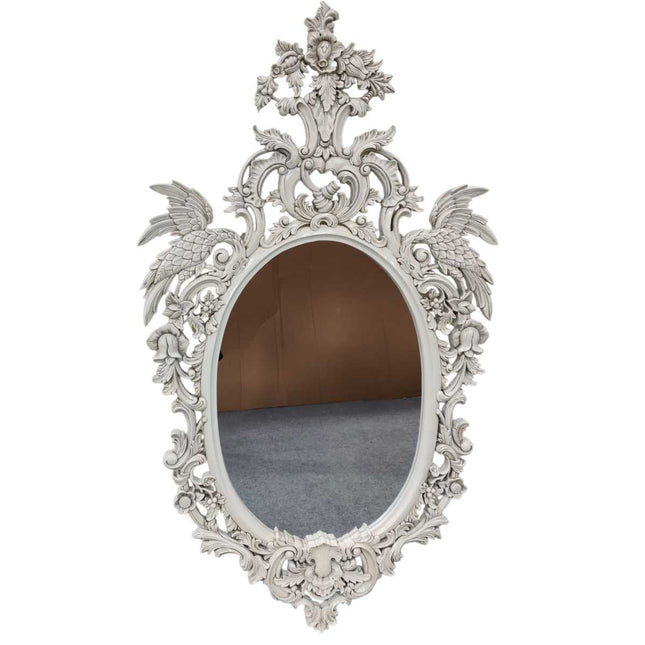 Hewling French Rococo Mirror ☆ White Antique