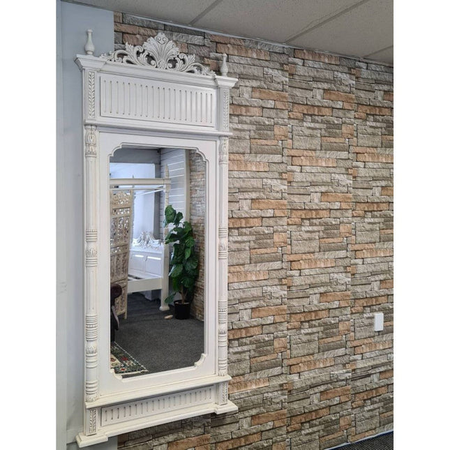 Albertina Dutch Regency Mirror ☆ White Antique