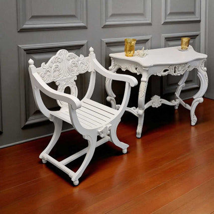 Neville French Cross Frame Armchair