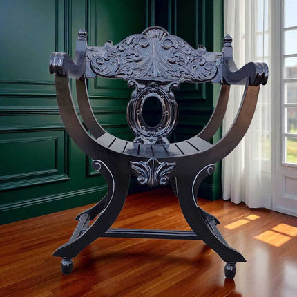Neville French Cross Frame Armchair