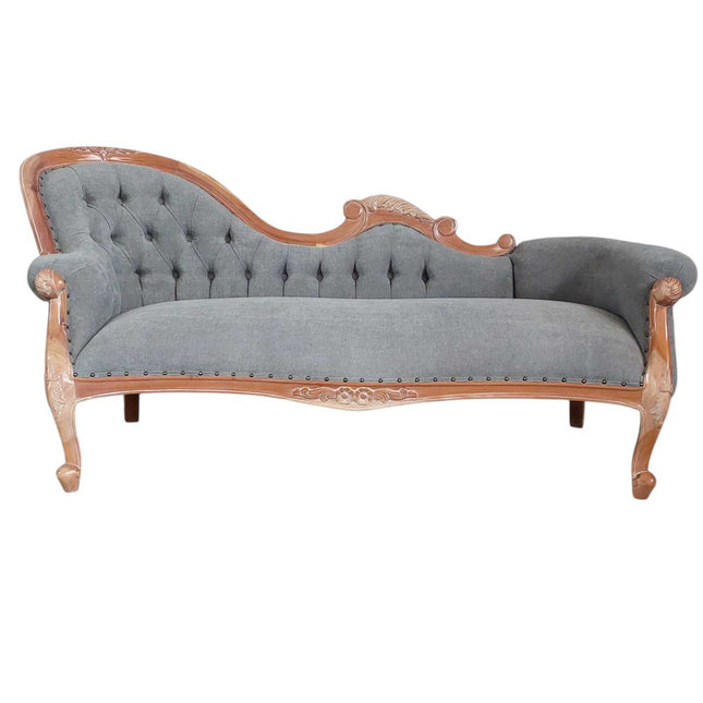 Estelle French Chaise ☆ Natural & Grey