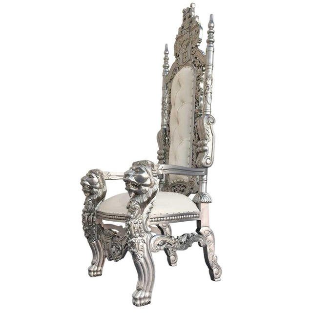 Majesty Throne Chair ☆ Silver & White
