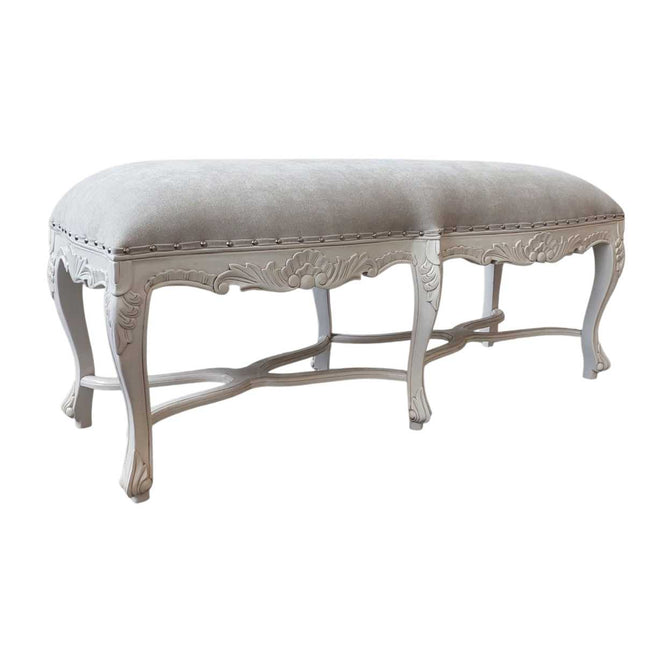 Chalsea French Cross Frame Stool ☆ White