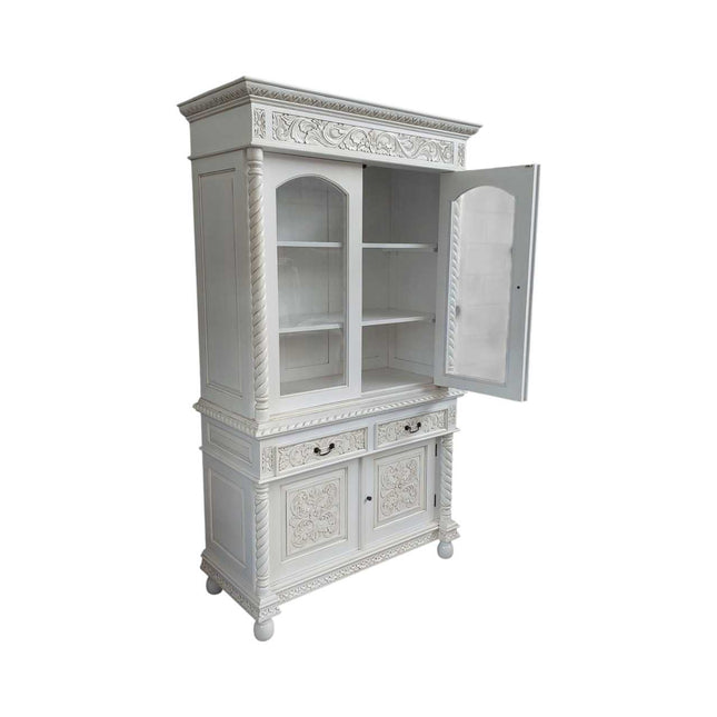 NAXOS FRENCH CABINET & SIDEBOARD ☆ WHITE ANTIQUE