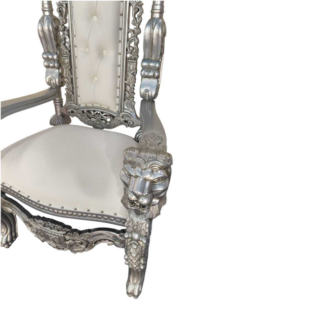 Majesty Throne Chair ☆ Silver & White