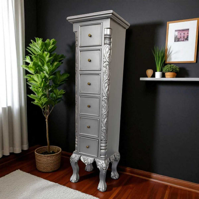 Charles Chippendale lingeri Chest ☆ Silver