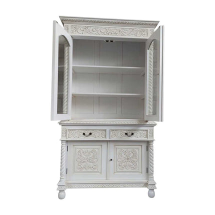 NAXOS FRENCH CABINET & SIDEBOARD ☆ WHITE ANTIQUE