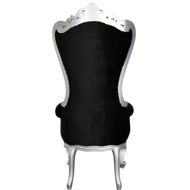 Hollywood Regency Throne ☆ Silver & Black