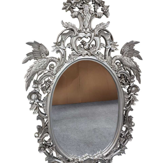 HEWLING FRENCH ROCOCO MIRROR ☆ SILVER