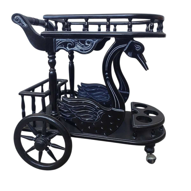 Calais Mahogany wood Swan cart