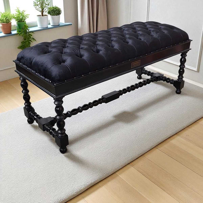 DAWSON COLONIAL UPHOLSTERED SEAT☆BLACK