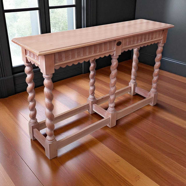 Royalton French console Table ☆ Natural White - Wash