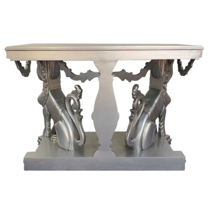 Adeline Lady Dog French console Table ☆ Silver