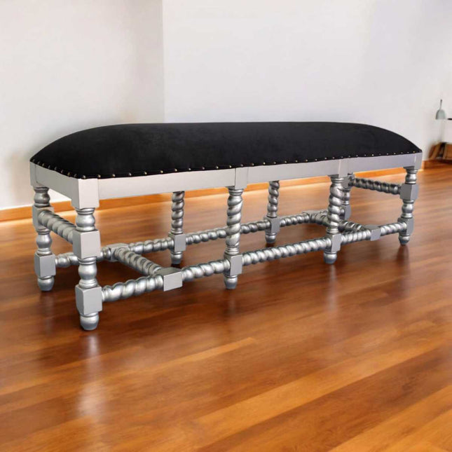 Hazelhurst Bedend seat ☆ Silver & Black