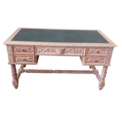 LOUIS MASION MAHOGANY WOOD DESK ☆ NATURAL WASH
