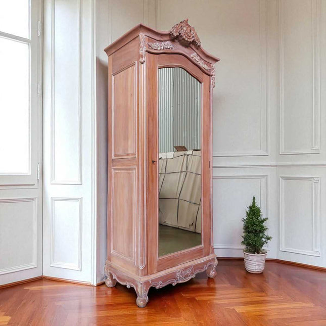 Venice Mahogany wood Carved Armoire