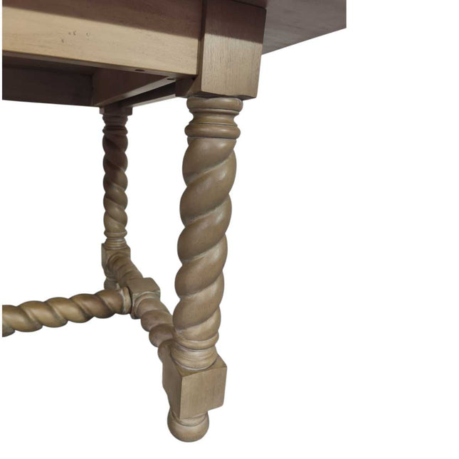 Jenkinson Mahogany Wood Dining Table ☆ Rustic Grey