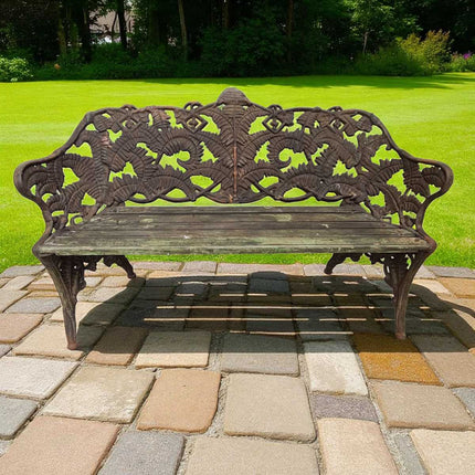 FERN CAST IRON GARDEN BENCH SEAT