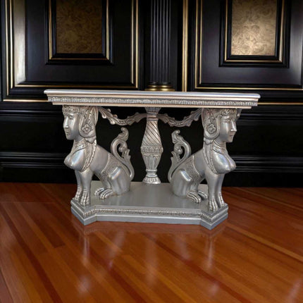 Adeline Lady Dog French console Table ☆ Silver