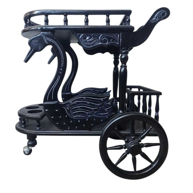 Calais Mahogany wood Swan cart