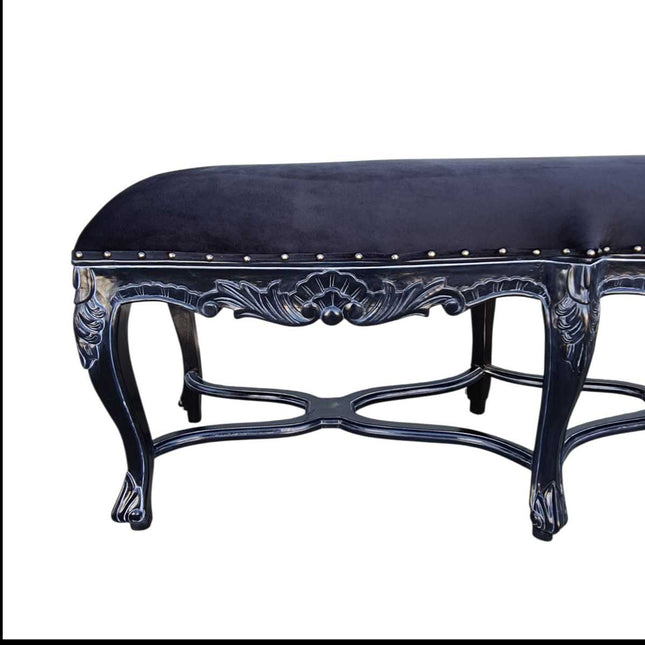 CHALSEA FRENCH CROSS FRAME STOOL ☆ BLACK