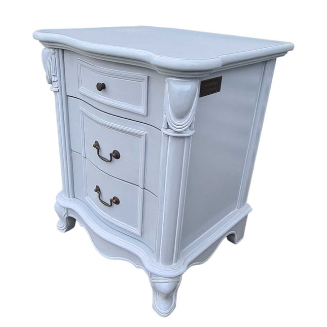 DIEU MAHOGANY WOOD NIGHTSTAND ☆ PERWINKLE