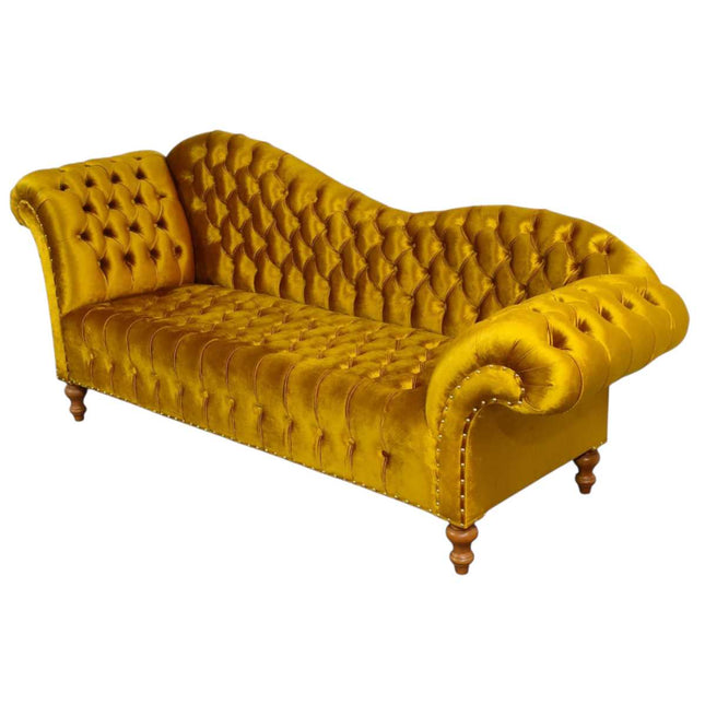 Versa Tufted Luxury Chaise ☆ Golden