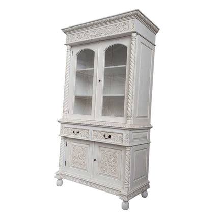 NAXOS FRENCH CABINET & SIDEBOARD ☆ WHITE ANTIQUE